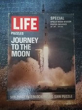 1969 Life Magazine Journey To The Moon Puzzle 29"x40" 500pc