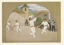 CPSM RAMIRO ARRUE PARTIE DE PELOTE AU VILLAGE