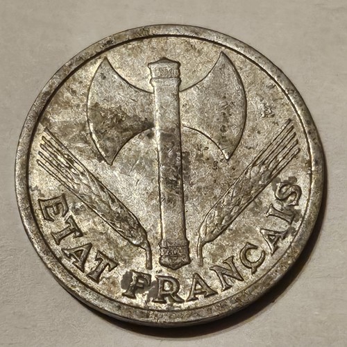 Monnaie franc 1942 alu - monnaie,