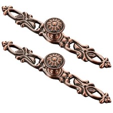 Poignées de porte style rétro en bronze rouge pour armoires de cuisine et tiro