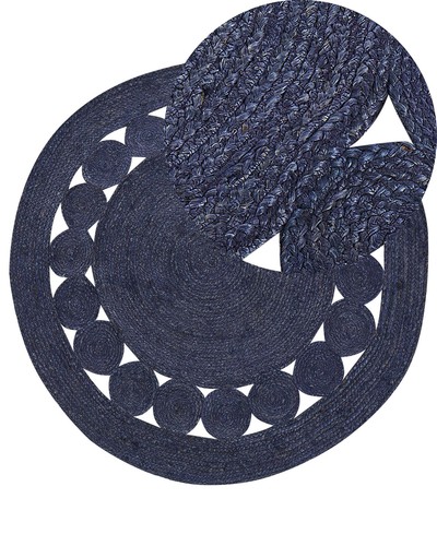 Tapis rond jute tressé - rond, en