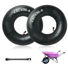 Chambre à air Remorque, 2 Pièces Chambres à Air de Brouette 4.80/4.00-8, Pneu...