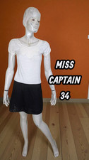 Little Miss Captain Taille 34 Superbe robe écrue et noire manches courte