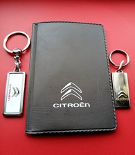 CITROEN ETUI CARTE GRISE en PVC GRIS + 2 PORTE CLES LOGO AUTOMOBILE