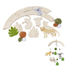 Kit Mobile Enfant Bois "Hello Jungle" 27cm Naturel