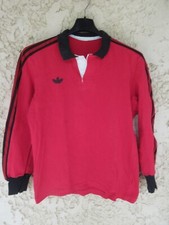 Maillot rugby ADIDAS vintage VENTEX coton Trefoil années 80 Toulon S
