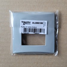 1 Plaque simple - GRIS PERLE - Alvais Design - SCHNEIDER ALOMBARD ALB85180