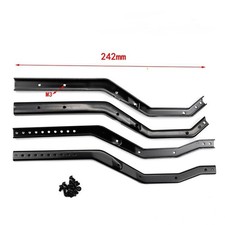 1/10 RC Car Pour Axial SCX10 III Empattement Ajustable Chassis Métallique Rails