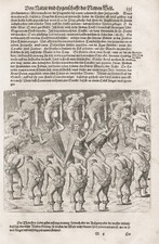 Tupinambá People Brésil Danse Native Costumes Engraving Gottfried Merian 1631