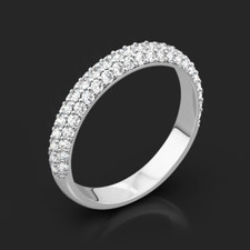 Bracelet de fiançailles pour femmes coupe ronde 1 carat créé en laboratoire d...