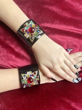 Black Enameled Bracelets