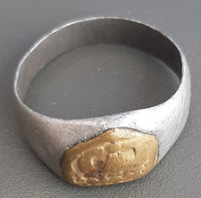 1914-1918 Bague Allemande Poilu Prussien Alu Couronne laiton ORIGINAL TRENCH ART