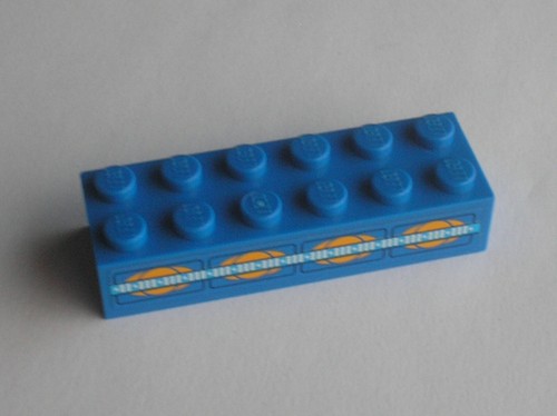 Lego blue brick 2x6 - 2x6, sw