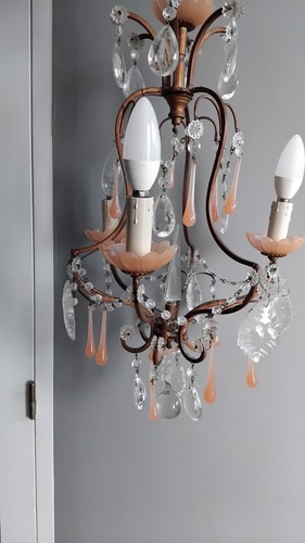 Ancien lustre murano - lustre, pampilles