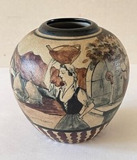 CHARMANT PETIT VASE  CIBOURE SIGNÉ GARCIA  RÉGIONALISME PAYS BASQUE