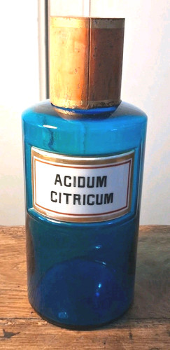 Pot pharmacie verre bleu - pharmacie,
