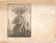 Pierre CADIOU DE CONDE Condé gravure envoi autographe