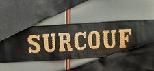 Marine SURCOUF Escorteur d'Escadre 1954-1971 Ruban légendé ORIGINAL CAP TALLY