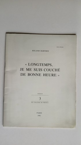 Roland barthes longtemps - barthes, je