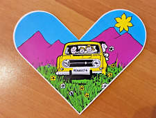 autocollant ancien voiture RENAULT 4 R4 4L old sticker PUBLICIS vacances vintage