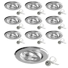 10er Set Einbauleuchtenn Projecteurs Encastrés Spots pour LED GU10 Alu Brossé I