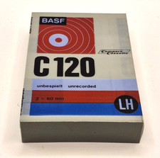 Bande cassette audio vierge BASF C 120 LH (scellée) neuve !