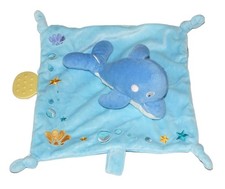 Doudou Dauphin Mouchoir bleu