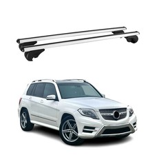 Barres de toit Transversales pour Mercedes GLK X204 2008-2015 Aluminium Argent