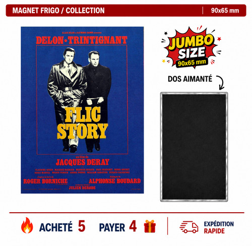 Magnet frigo alain delon - magnet, flic
