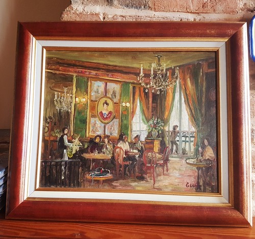 Paris huile sur toile - huile,