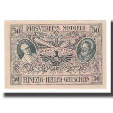 Billet, Autriche, Linz, Prv. Akad. Imprimerie Pressverein, 50 Heller