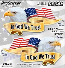 Autocollants Prosticker 906,9M (1 paire) miroir 9"x 18" In God We Trust 