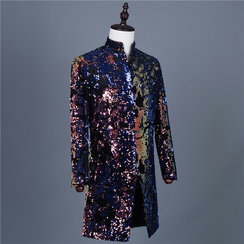 Hommes paillette long veste - hommes,