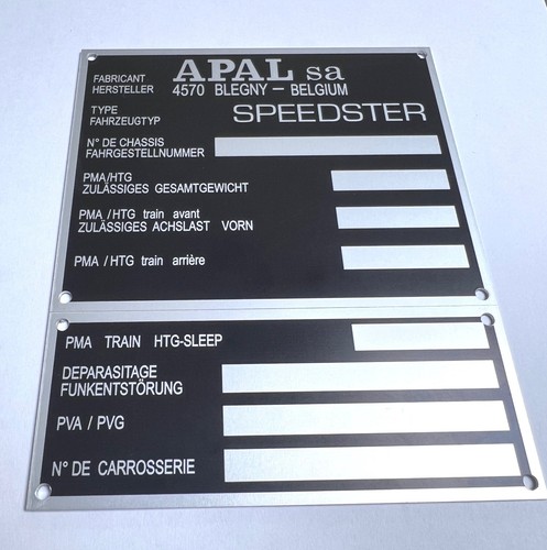 Plaque constructeur buggy apal - plaque,