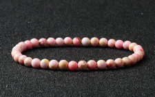 Bracelet de perles Rhodonite de Mongolie en pierre Naturelle, Sur mesure