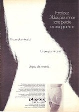 PUBLICITE ADVERTISING 014 1969 PLAYTEX  gaine avec lycra
