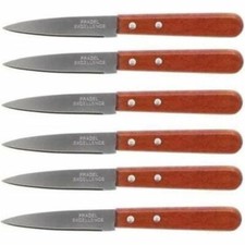 PRADEL - 6 COUTEAUX OFFICE LAME 9 CM MANCHE BOIS A RIVET - PRADEL EXCELLENCE