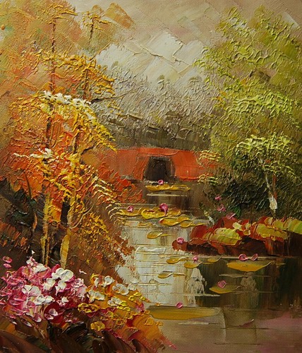 Tableau peinture huile toile - tableau,