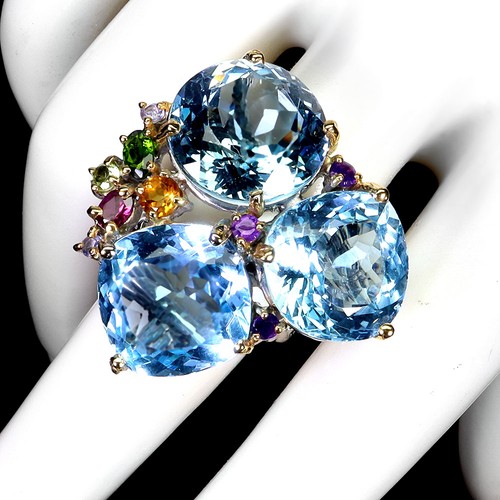 Bague argent 925 sertie - en,