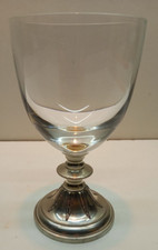 verre cristal pied étain Du Manoir eau vin