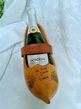 ANCIEN SABOT BOIS 35 cm SUPPORT BOUTEILLE VINTAGE 70'  Déco chalet  Vin Bar Cave