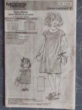 patron poupée modes et travaux NON DECOUPER COMPLET  janvier 2020
