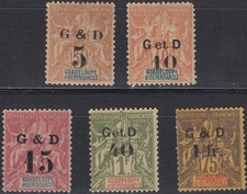 GUADELOUPE Colonie Française 1903 Yvert 45/49 Neuf * (ref#18408)