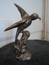 Oiseau vintage en métal lourd, hauteur 18 cm, collection/décoration, bon état