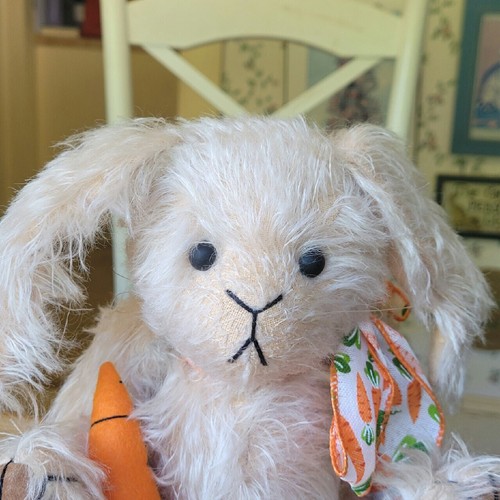 Cream mohair cooperstown - mohair, bears