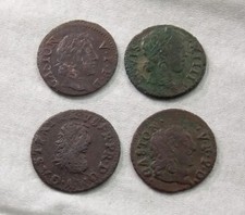 Lot de quatre deniers tournois