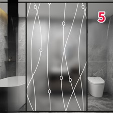 Floral Givré Film Fenêtre Vitrail Verre Autocollant Housse Porte Intimité Maison