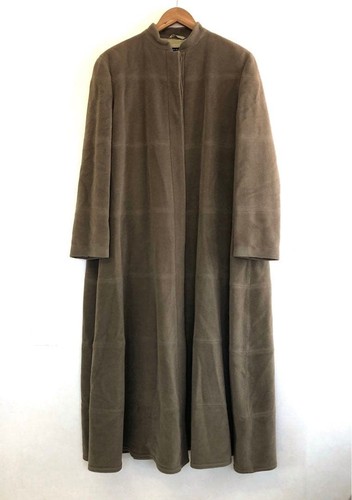 Manteau long sans col - en, laine