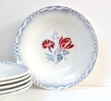 6 Assiettes à soupe Juliette Digoin Sarreguemines