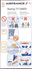 AIR FRANCE - (SKYTEAM) - BOEING 777-200ER  10/2010 - SAFETY CARD - CONSIGNES